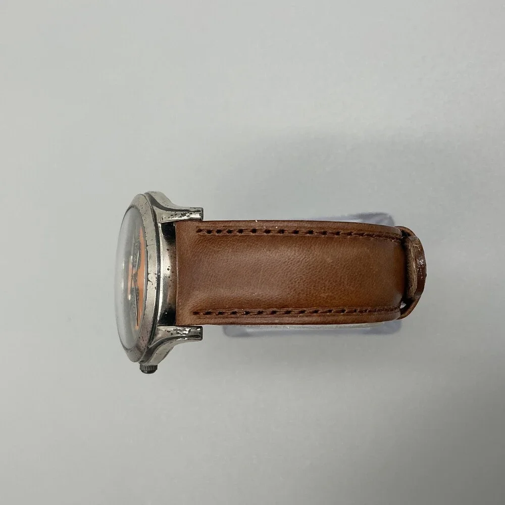 Fossil University Tennessee Mens Watch 35mm T Logo Dial Leather New Battery